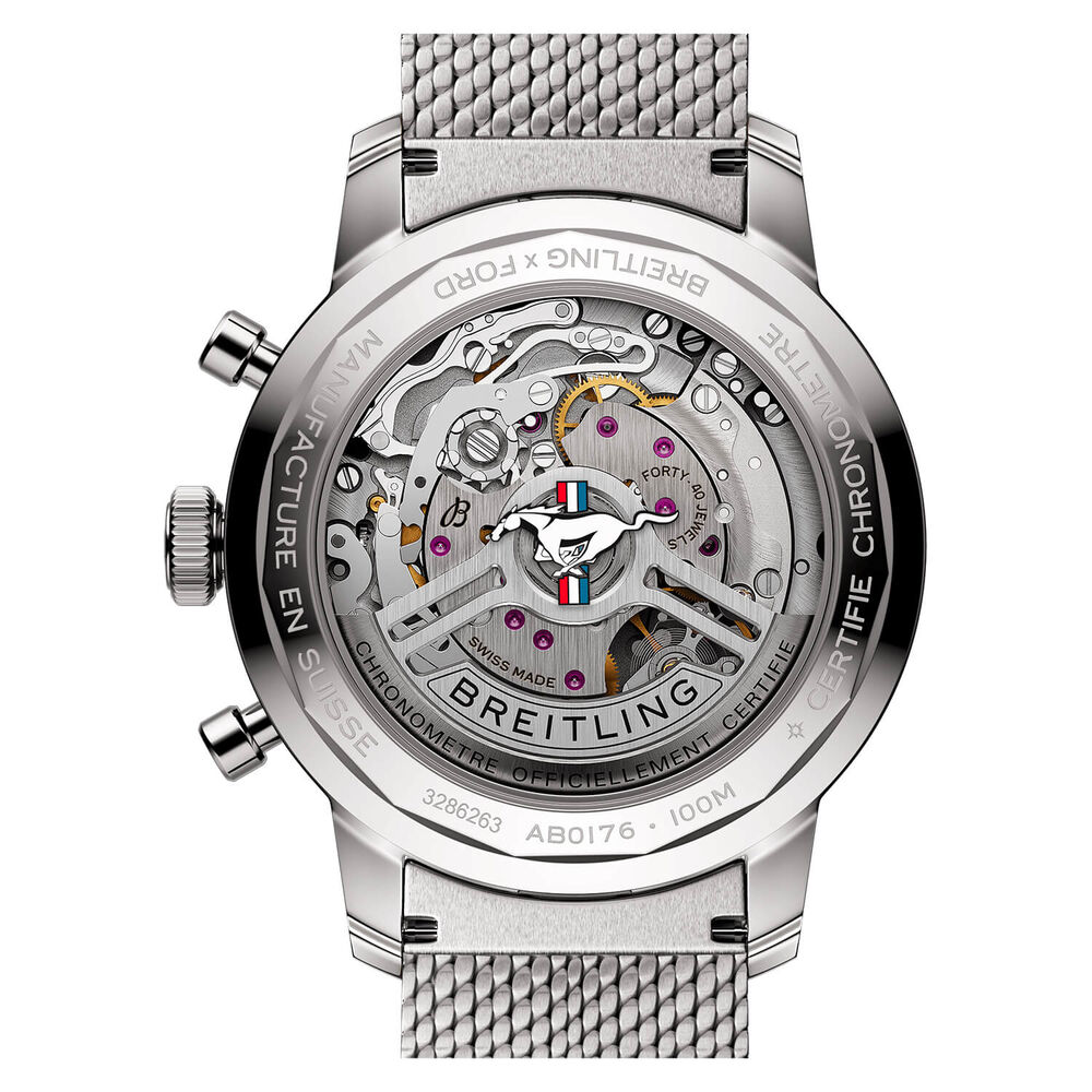 Breitling Top Time B01 41mm Chronograph Mustang Green Dial Bracelet Watch image number 3