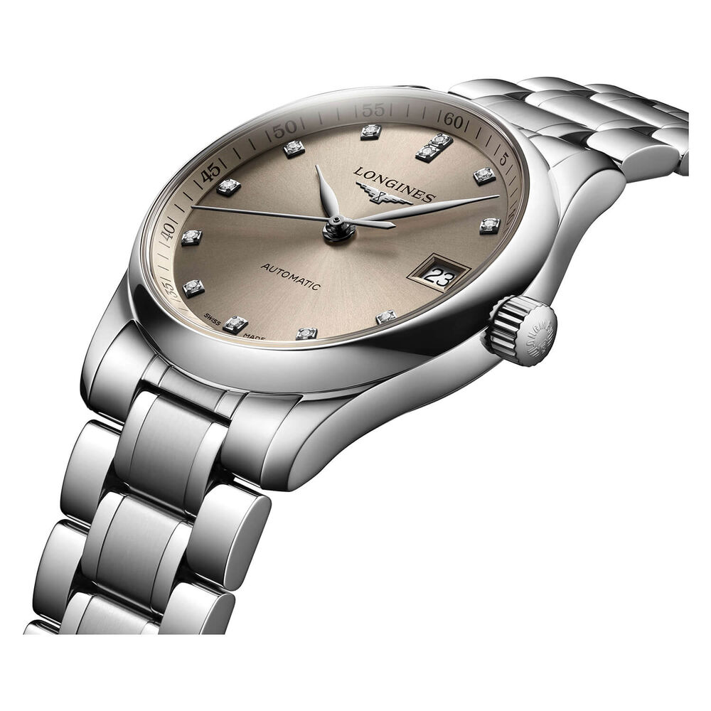 Longines Master Collection 34mm Beige Dial Bracelet Watch image number 6