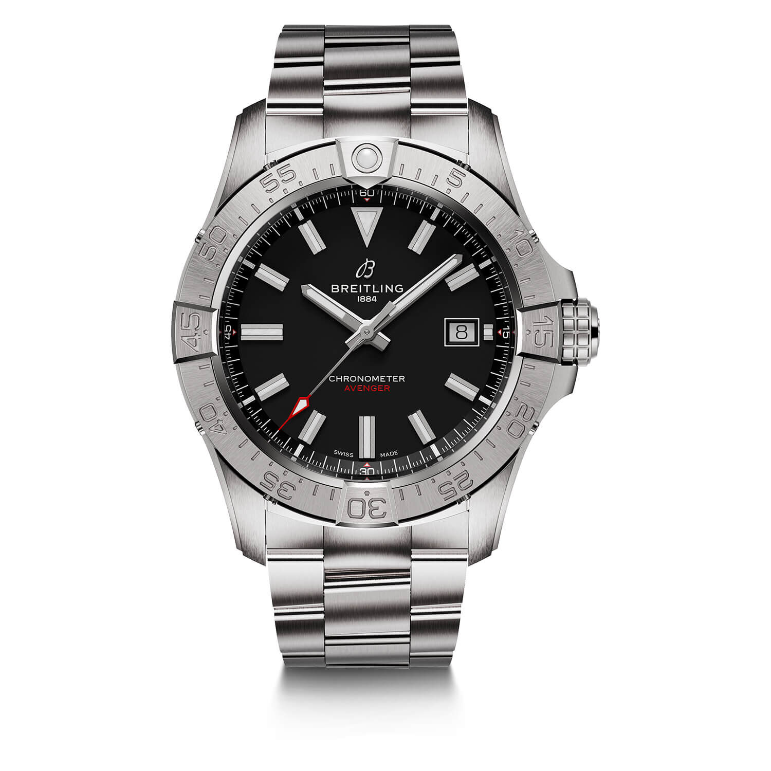 Breitling black face watch shop