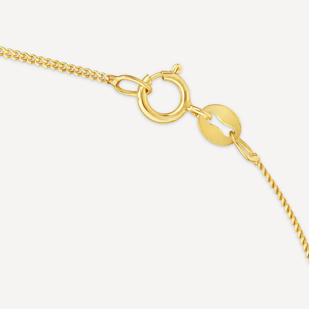 9ct Yellow Gold Oval Green Amethyst Pendant image number 4