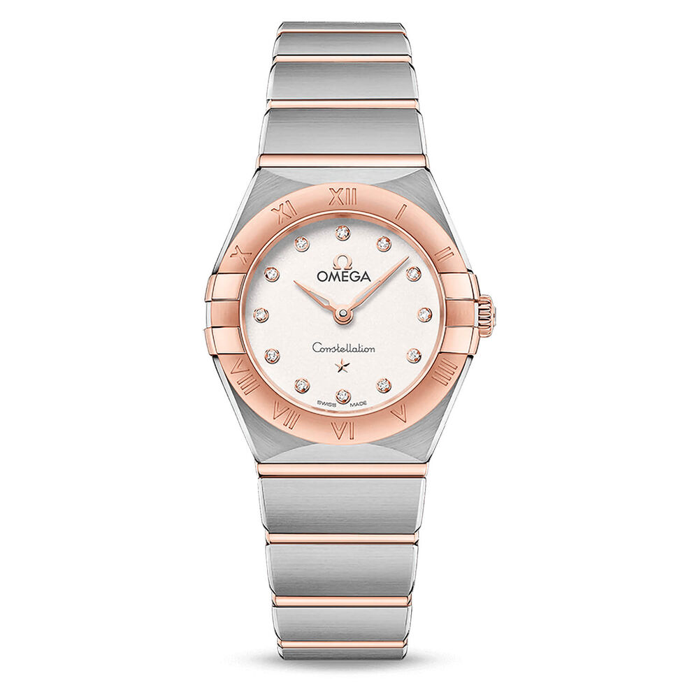 OMEGA Constellation Quartz 25mm White Dial Steel & Rose Gold Case Watch