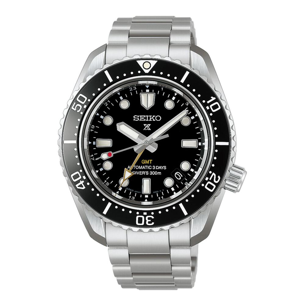 Seiko Prospex Diver's 1968 300M Heritage GMT Oceanic Black 42mm Dial Steel Bracelet Watch