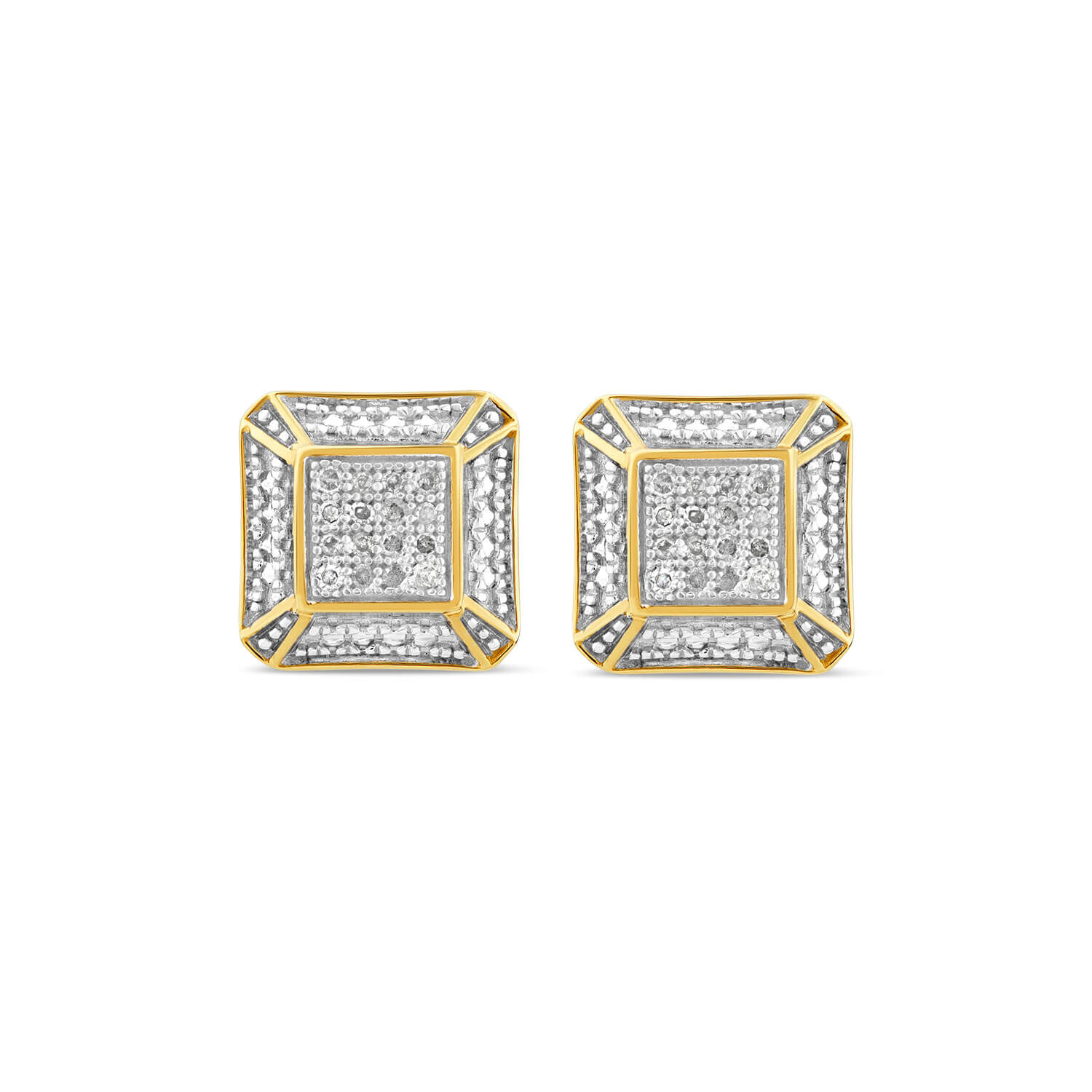 18ct yellow gold earring with 0.38ct diamond| Online UK