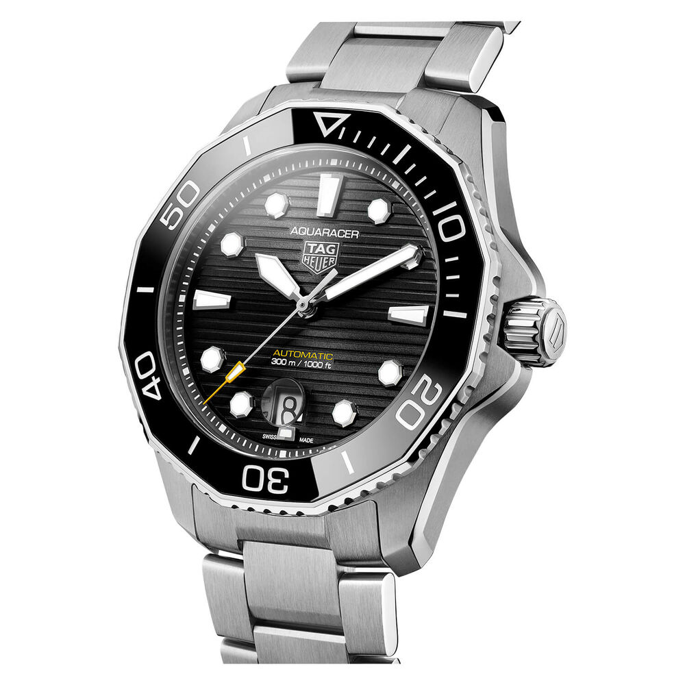 TAG Heuer Aquaracer Diver 43mm Black Black Bezel Steel Case Watch