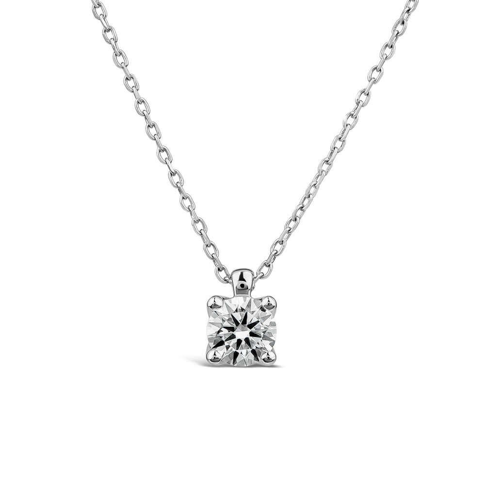 Born 18ct White Gold 0.50ct Lab Grown Round Diamond Pendant