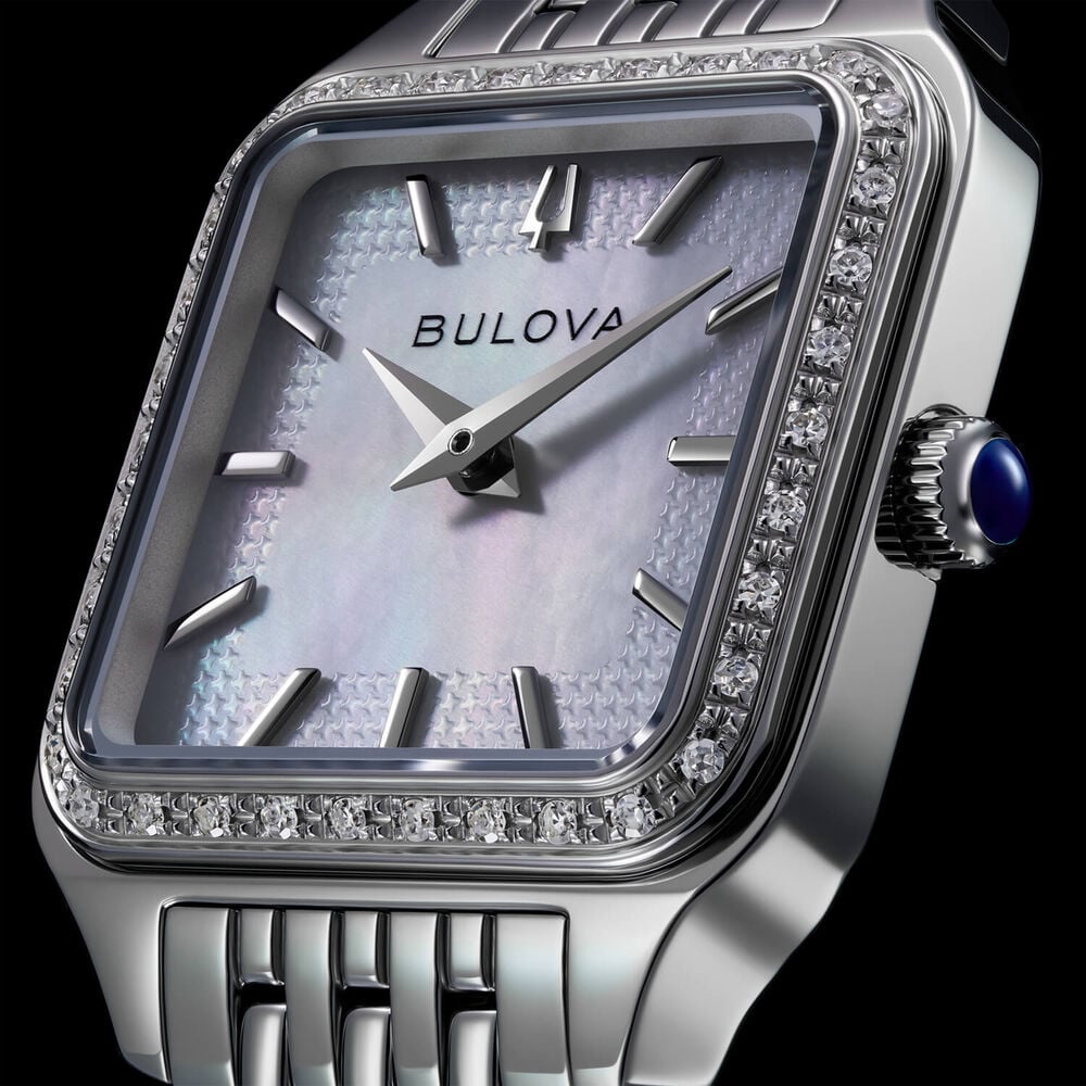 Bulova Sutton 23mm Mother of Pearl Dial Stainless Steel Bracelet Watch