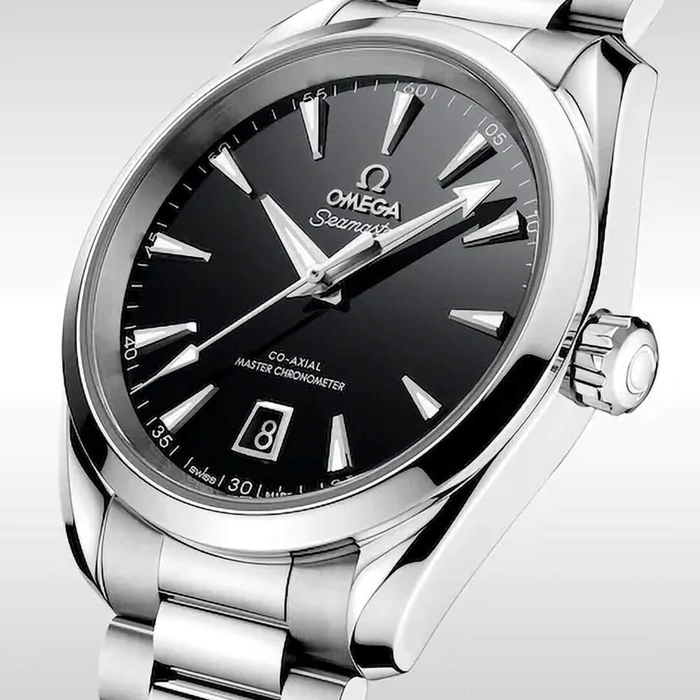 OMEGA Seamaster Aqua Terra 150M 38mm Black Dial Steel Bracelet Watch image number 1