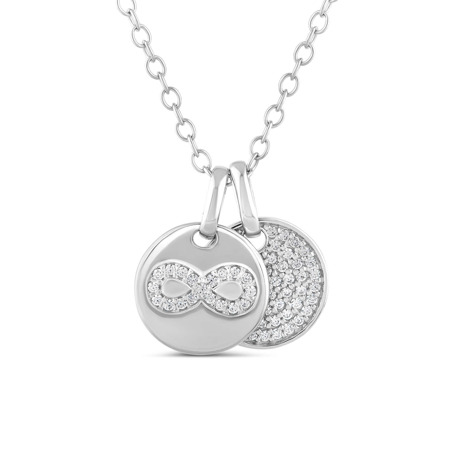 Two disc clearance necklace