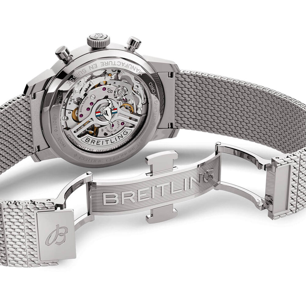 Breitling Top Time B01 41mm Chronograph Mustang Green Dial Bracelet Watch image number 5