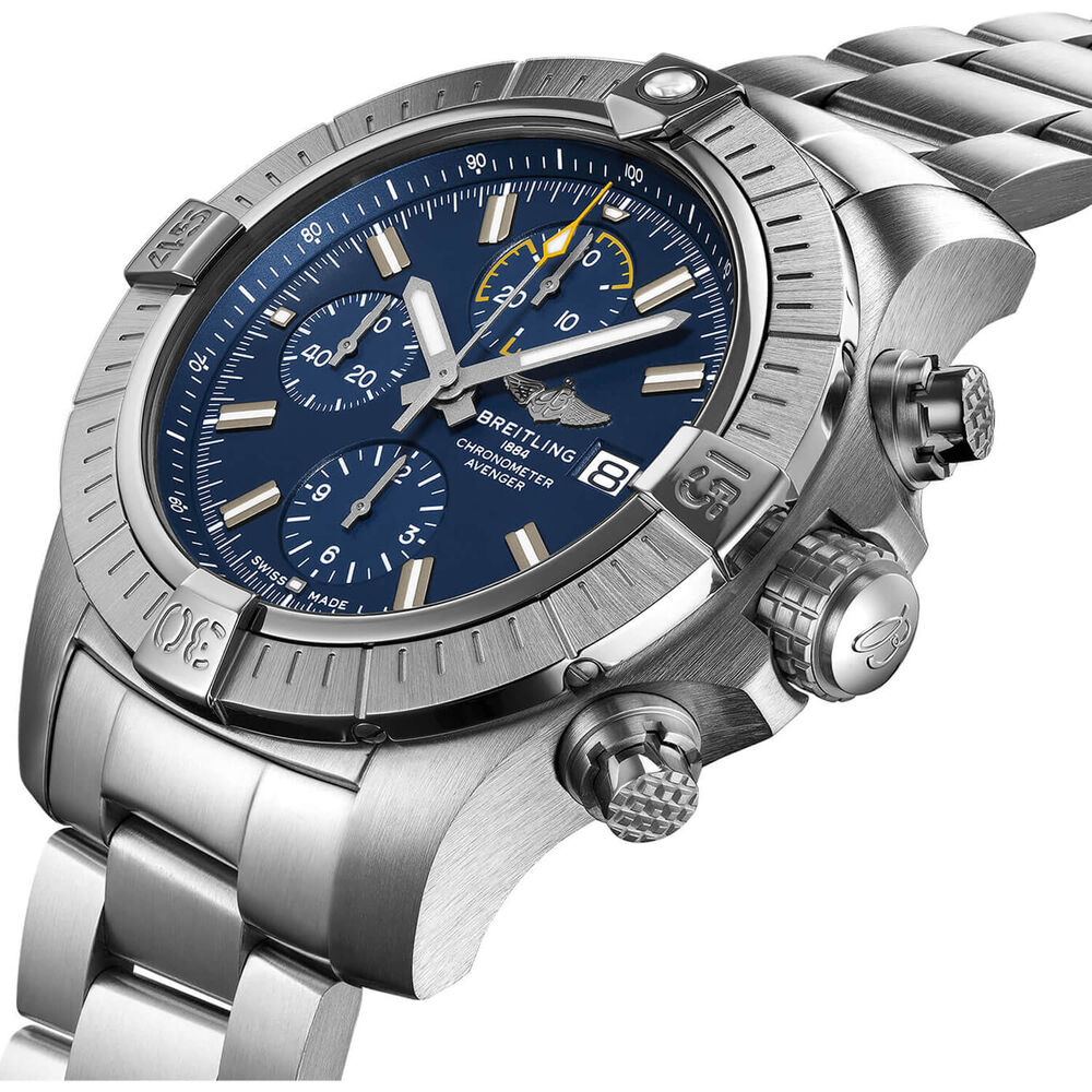 Breitling Avenger Chronograph Blue Dial & Steel 45mm Watch