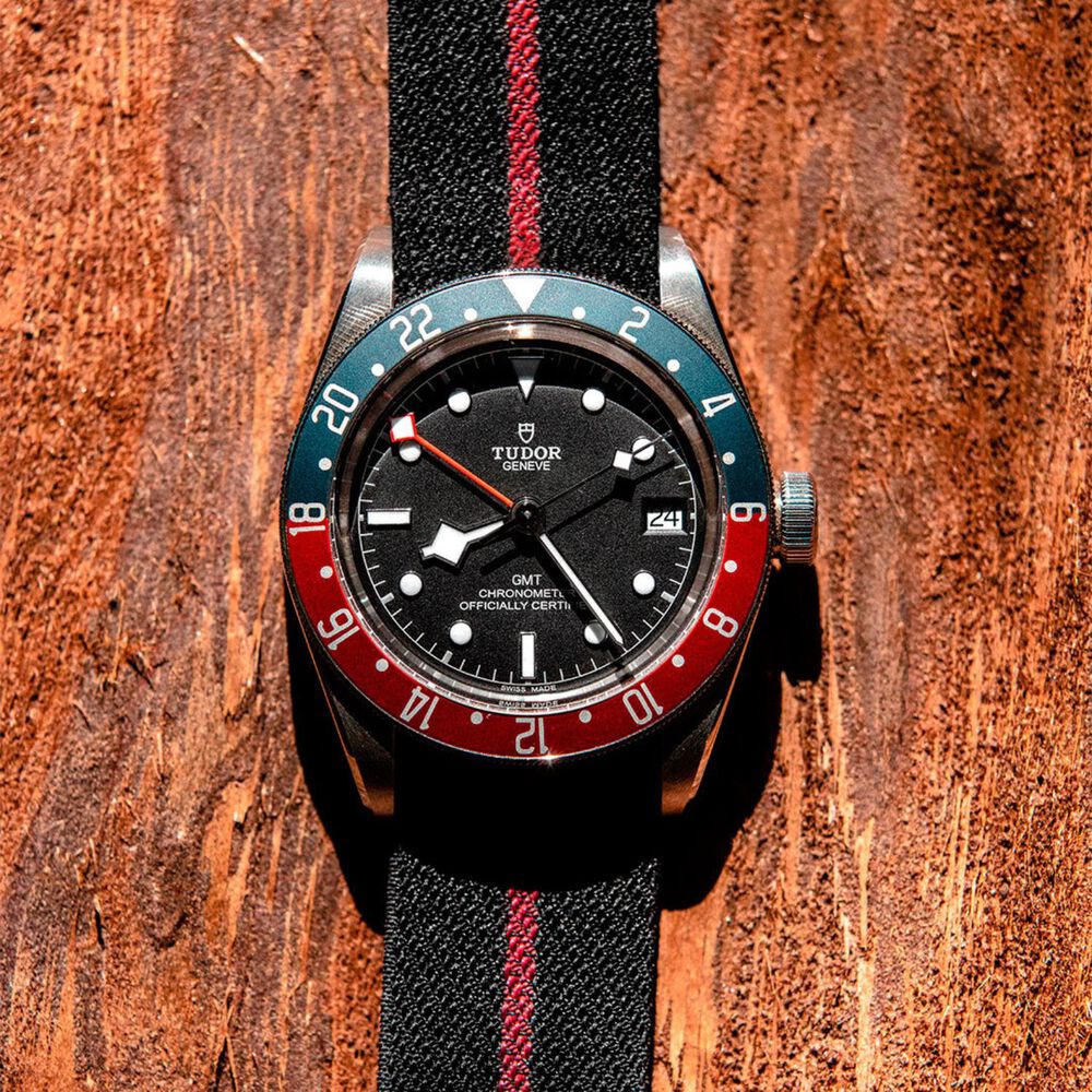 TUDOR Black Bay GMT Black Dial Black Fabric Men's Watch image number 7