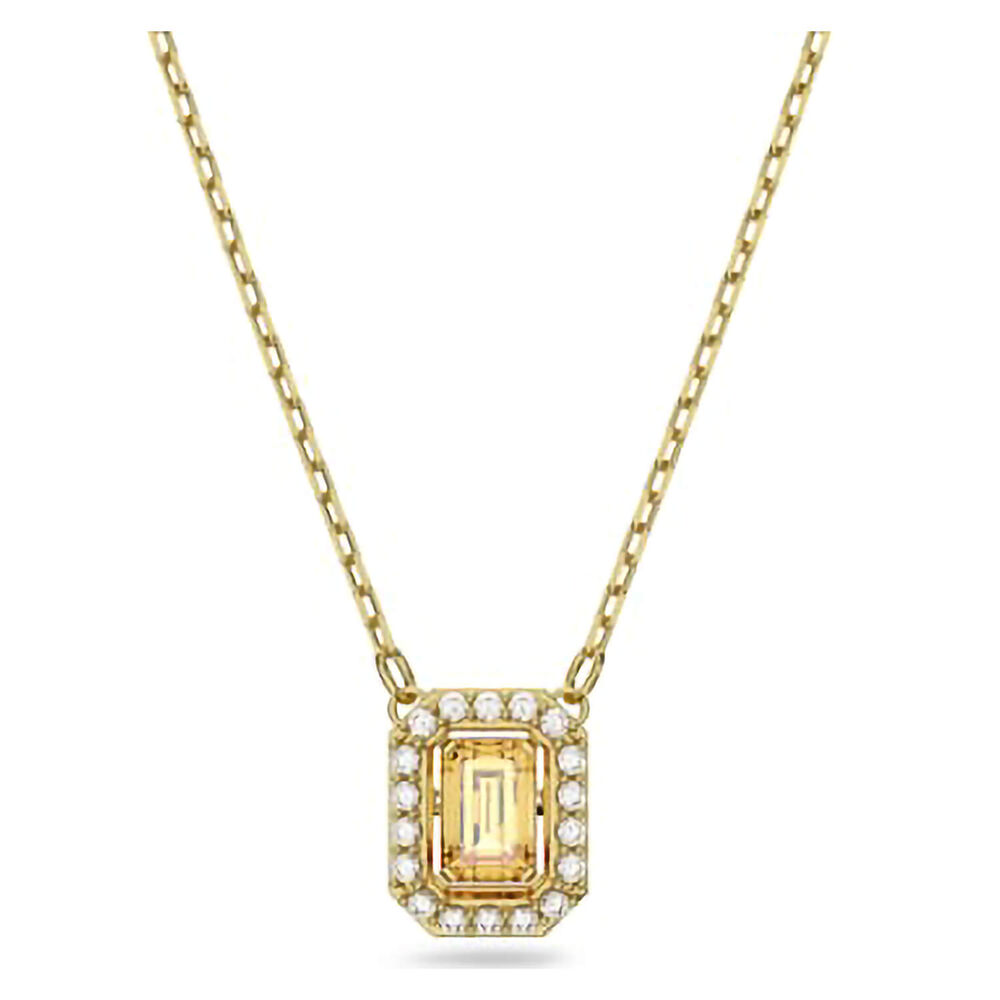Swarovski Millenia Gold Plated With Yellow and White Crystal Pendant Necklace