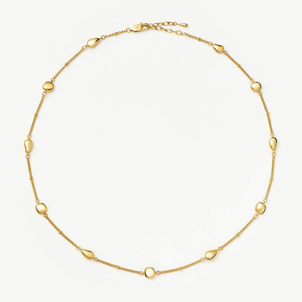 Missoma 18ct Gold Plated Stainless Steel Molten Teardrop Multi Charm Necklace
