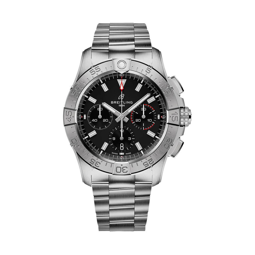 Breitling Avenger B01 Chronograph 42mm Black Dial Steel Bracelet Watch image number 0