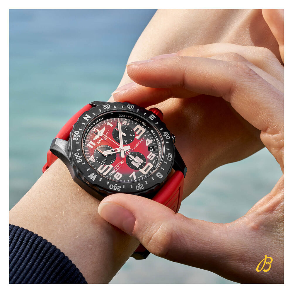 Breitling Endurance Pro Ironman 44mm Red Breitlite Rubber Strap Watch image number 7