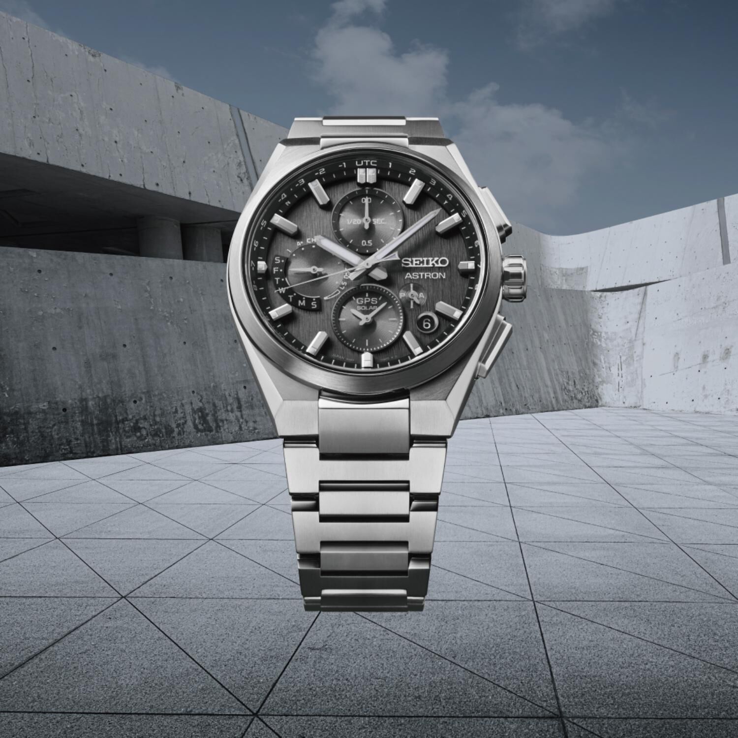 Seiko Astron GPS Solar 5X Chronograph Celestial Grey