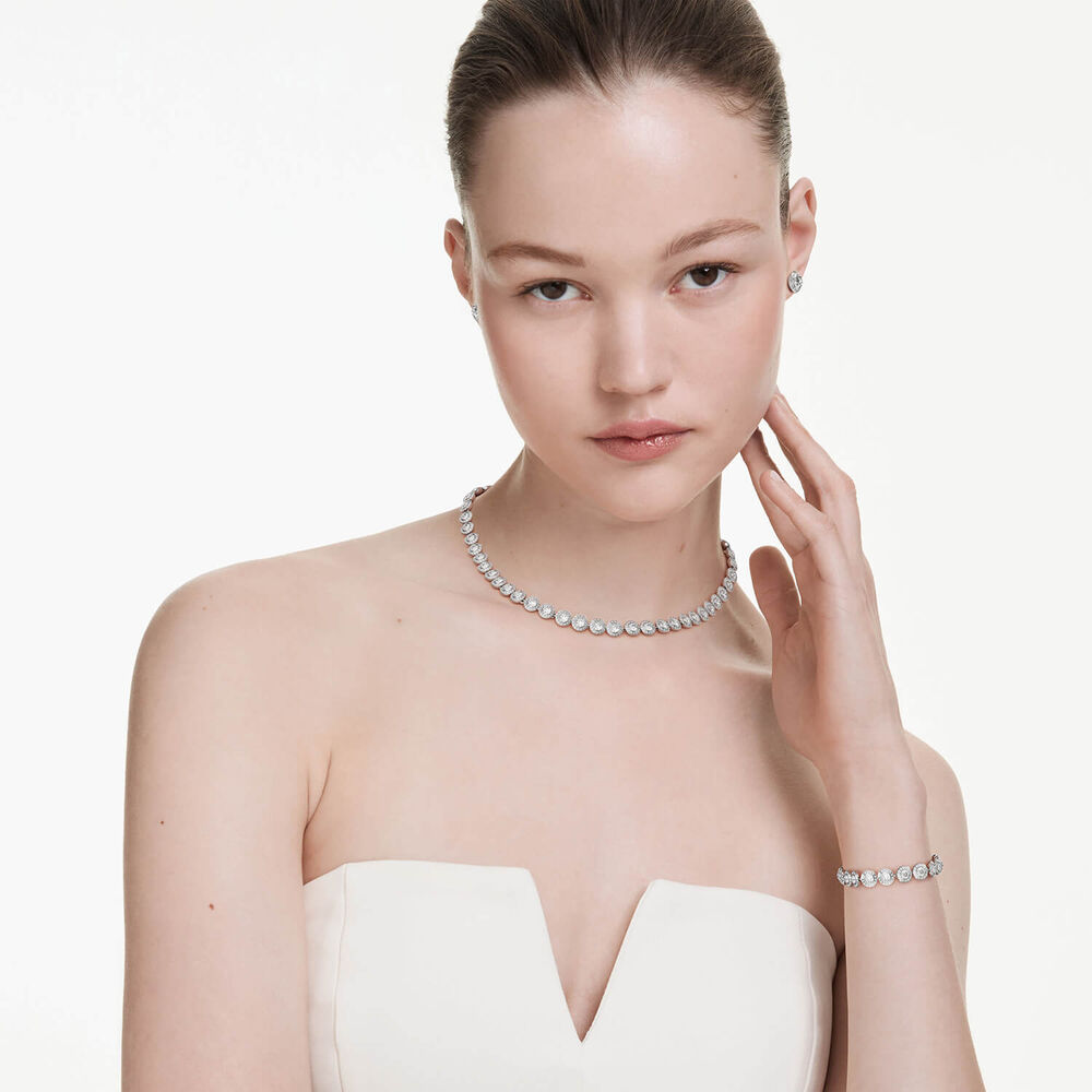 Swarovski Una Angelic Crystals Rhodium Plated Set