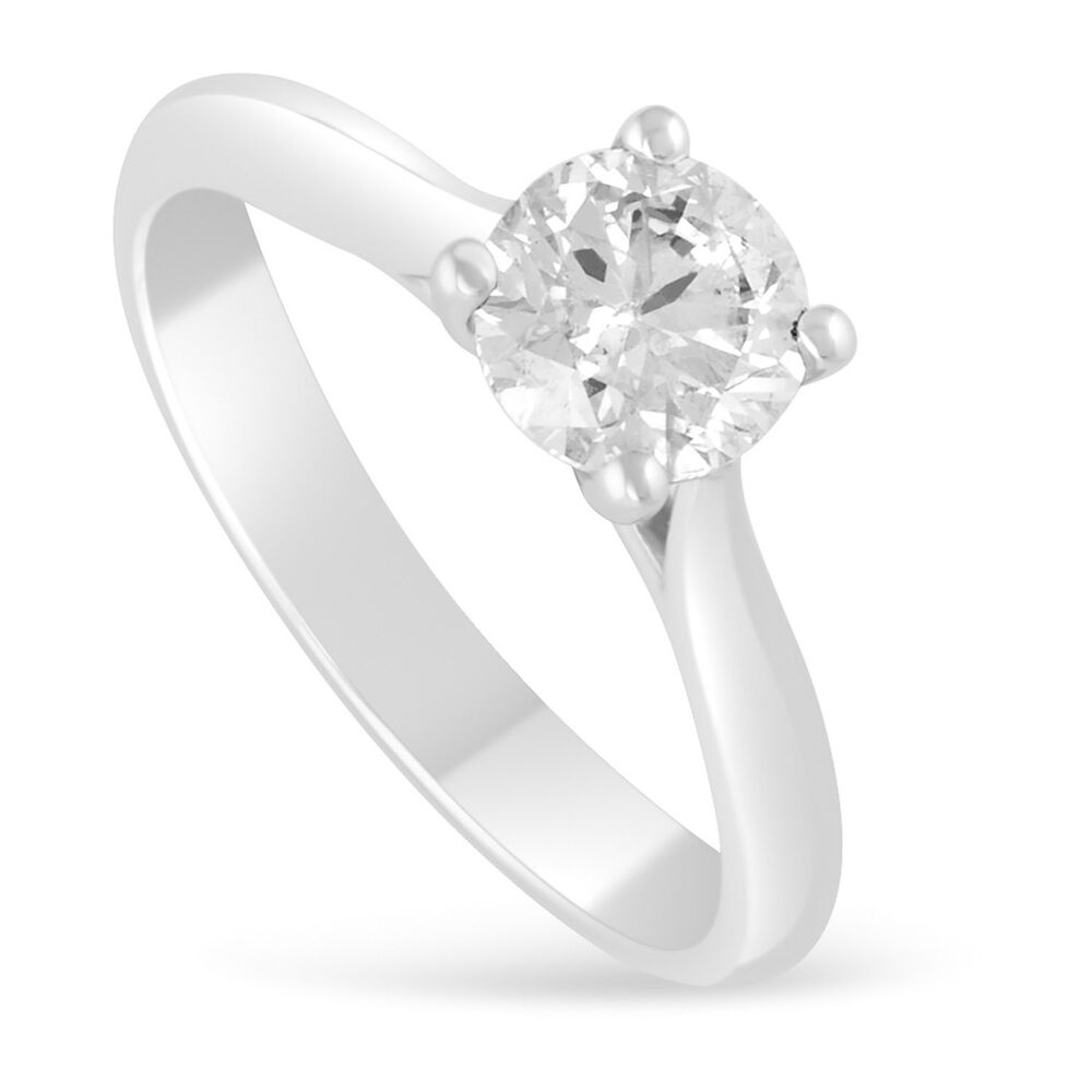 Platinum 1.00 carat diamond solitaire ring