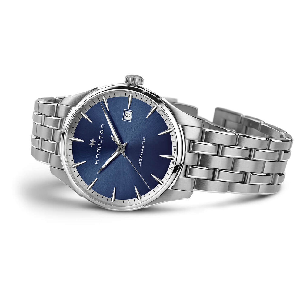 Hamilton Jazzmaster Gent Quartz 40mm Blue Steel Case Bracelet Watch image number 2