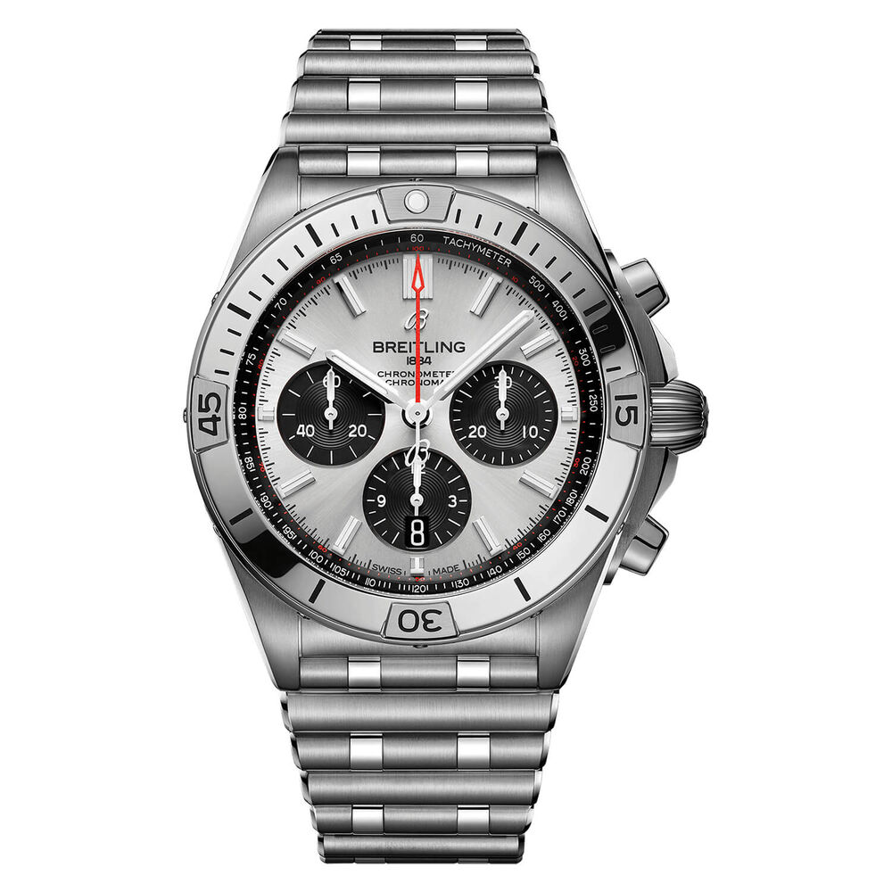 Breitling Chronomat 42mm Mens Steel Dial Steel Bracelet Watch image number 0