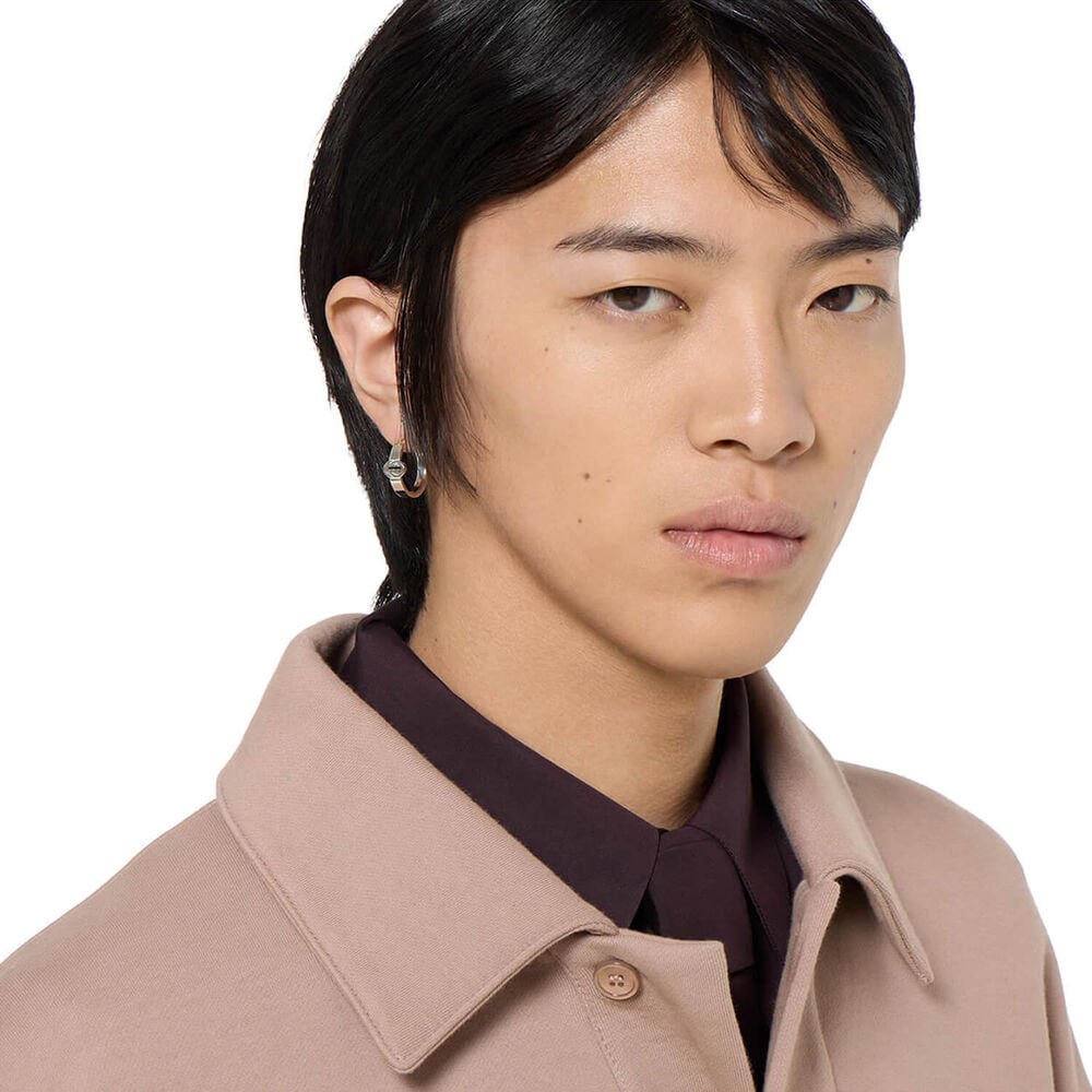 Gucci Interlocking Sterling Silver Hoop Earrings image number 4