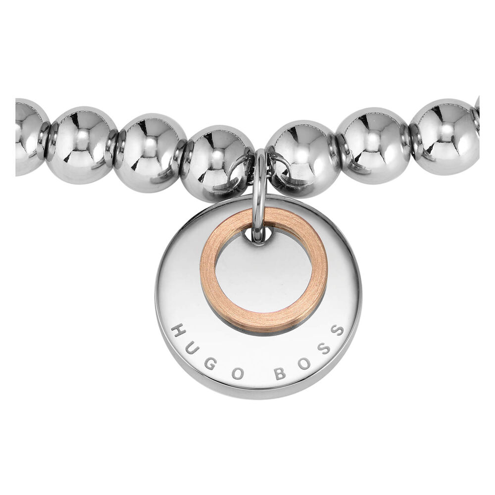 BOSS Ladies Medallion Stainless Steel Bracelet