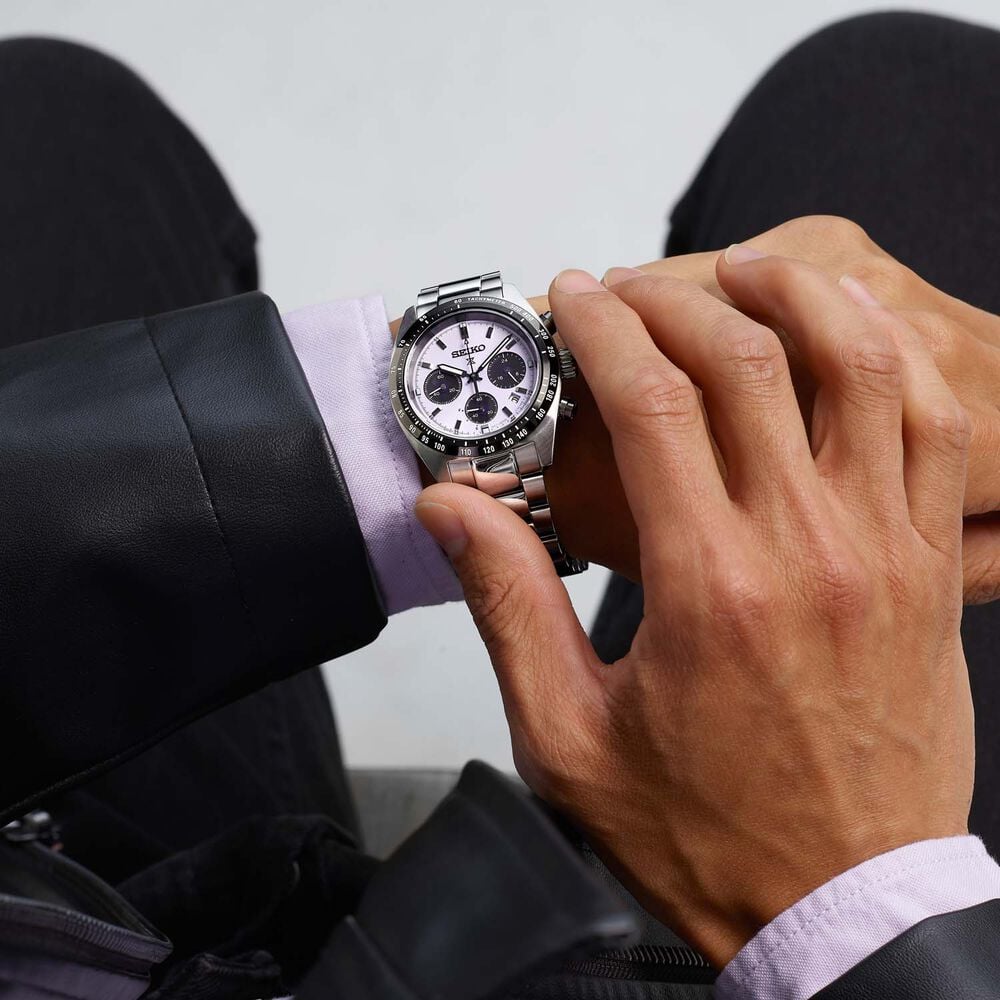 Seiko Prospex Speedtimer 2025 Tokyo World Athletics Championships Edition Edo Purple Watch image number 8