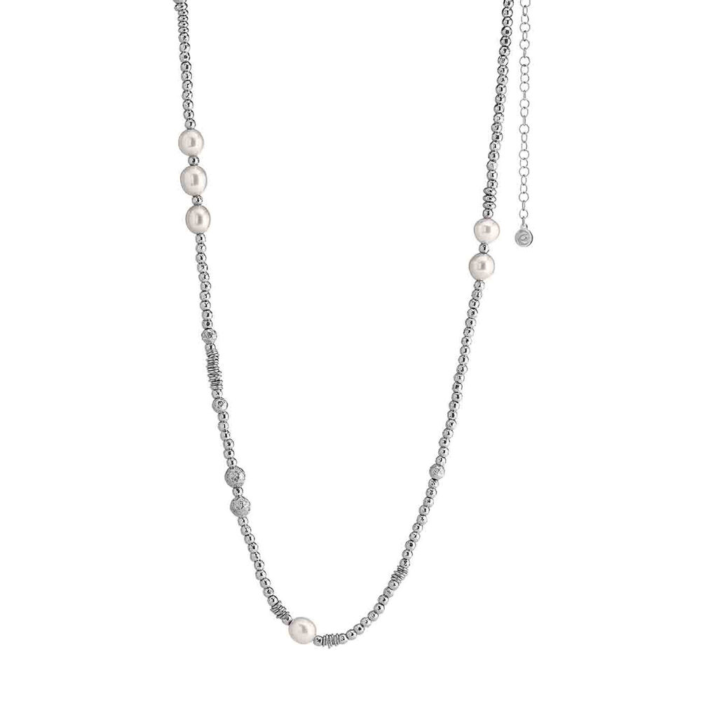 Eclat Boule Sterling Silver and Fresh Water Pearl Ladies Necklace