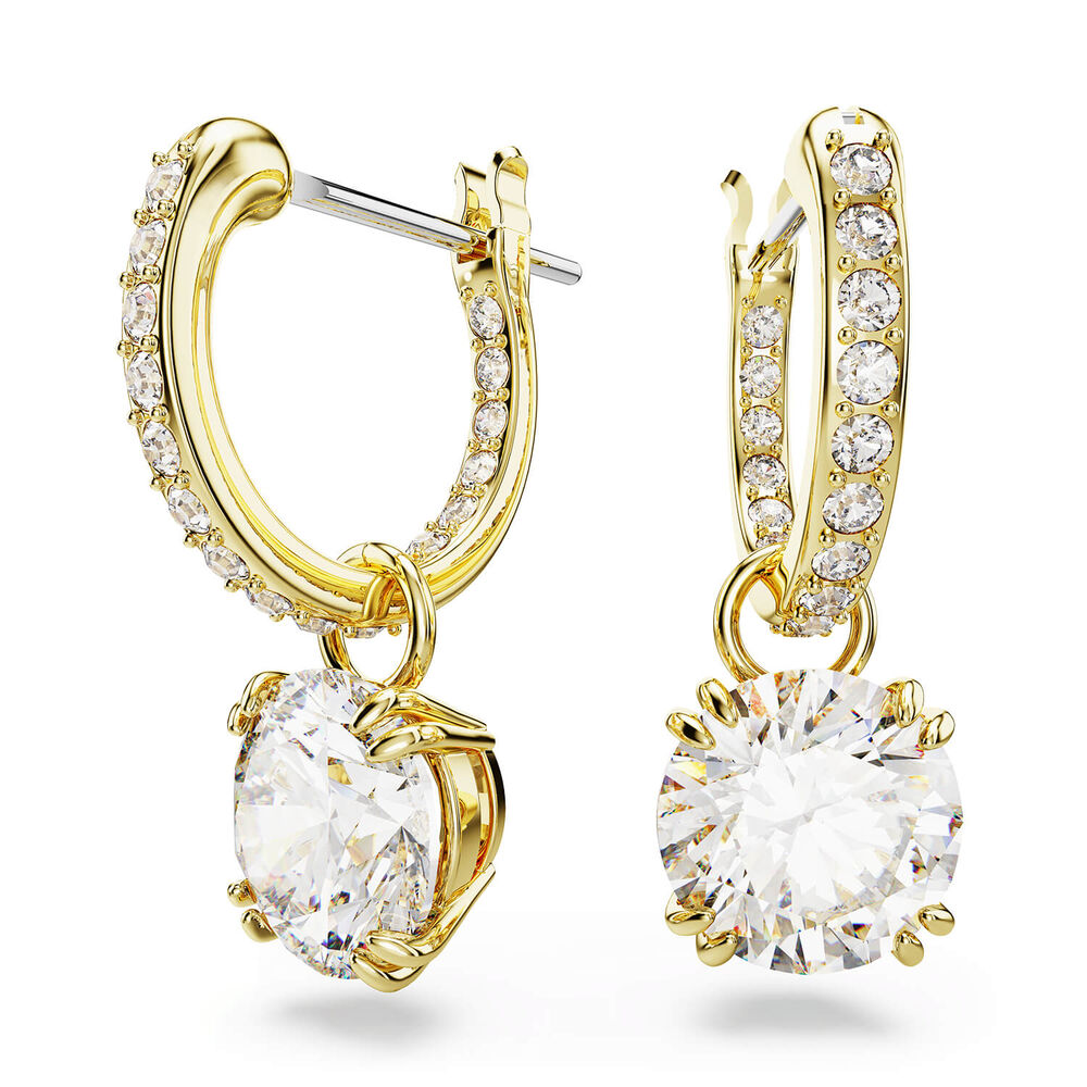 Swarovski Constella Yellow Gold Plated Cubic Zirconia Stud Earrings