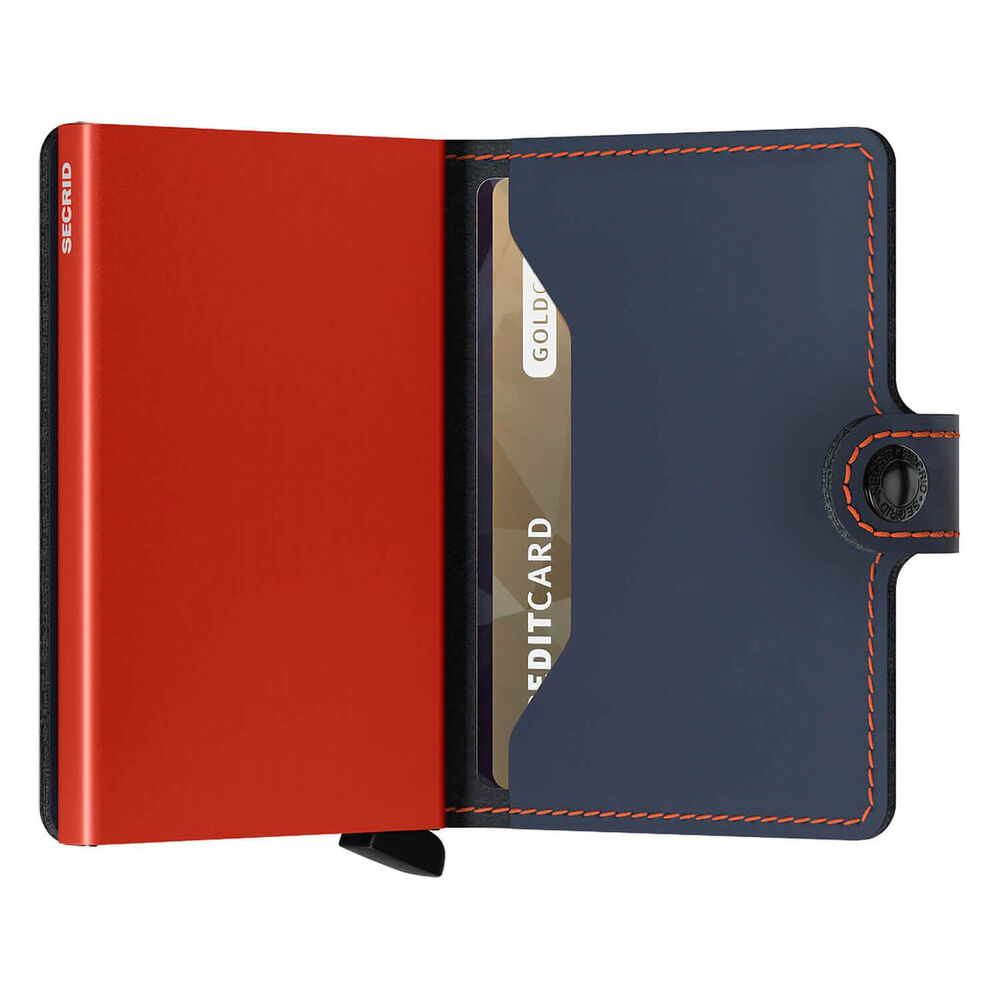 Secrid Matte Night Blue & Orange Miniwallet image number 3