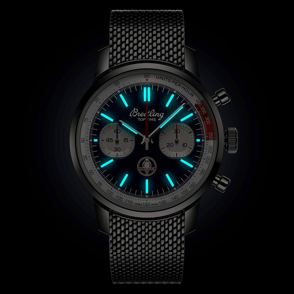 Breitling Top Time B01 41mm Chronograph Cobra Blue Dial Bracelet Watch image number 5