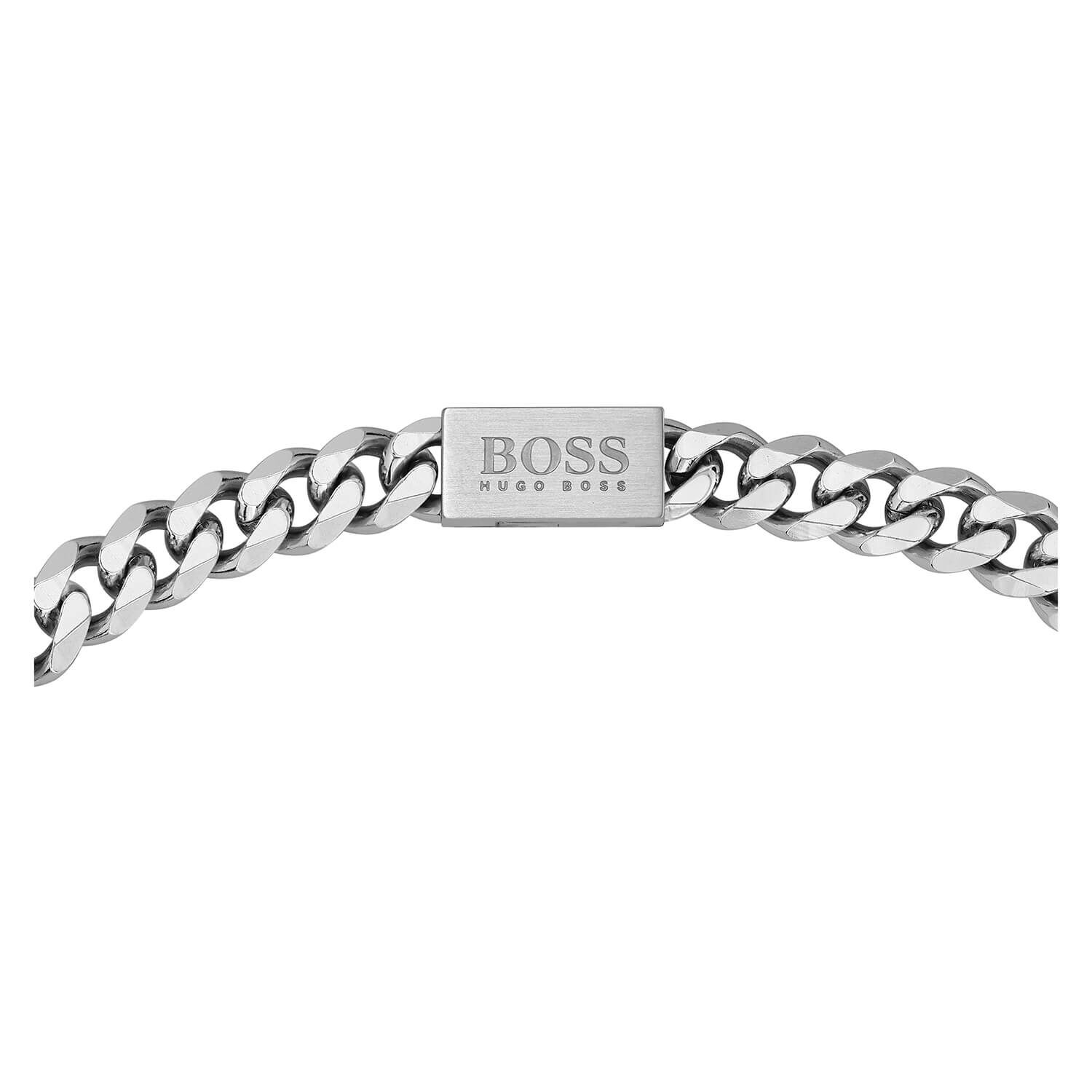 BOSS Men Gold Plated Curb Chain Bracelet 1580172 – Charles Fish