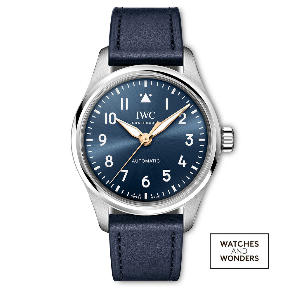 IWC Schaffhausen Pilot's Automatic Le Petit Prince 36mm Blue Dial & Leather Strap Watch