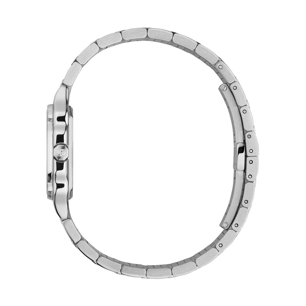 Gucci G-Flat 24mm Pink Dial Diamond Dots Stainless Steel Bracelet Watch image number 2