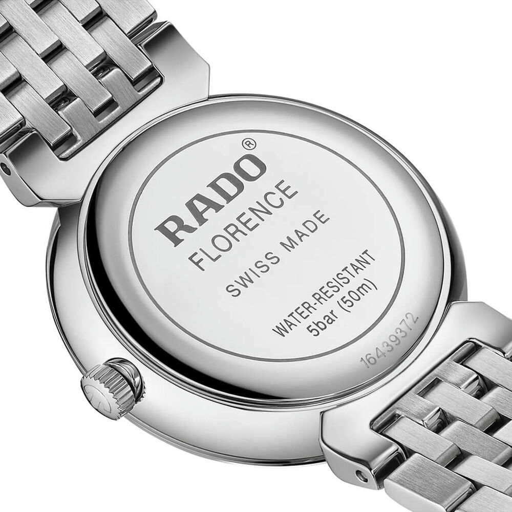 Rado Florence Diamonds 30mm MOP Green Dial Diamond Dots Stainless Steel Bracelet Watch image number 3