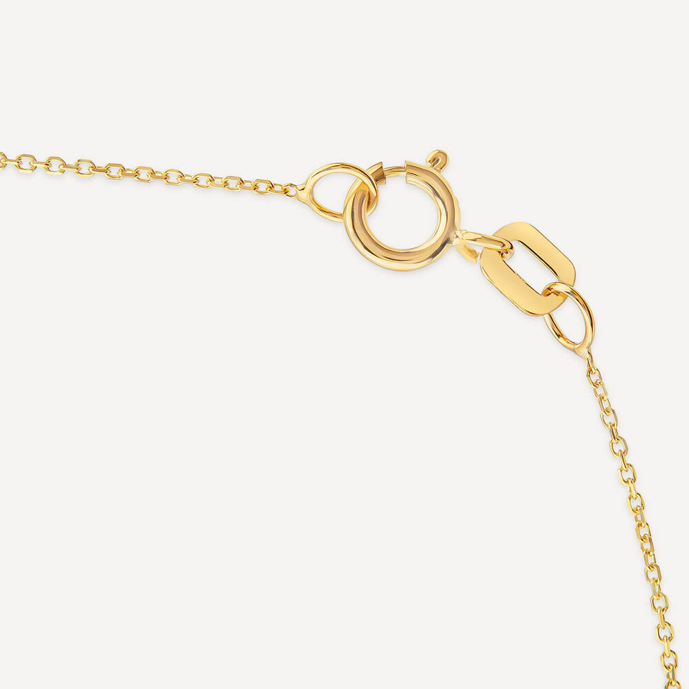 9ct Yellow Gold Open Polished 2 Interlink Diamond Shape Pendant image number 3