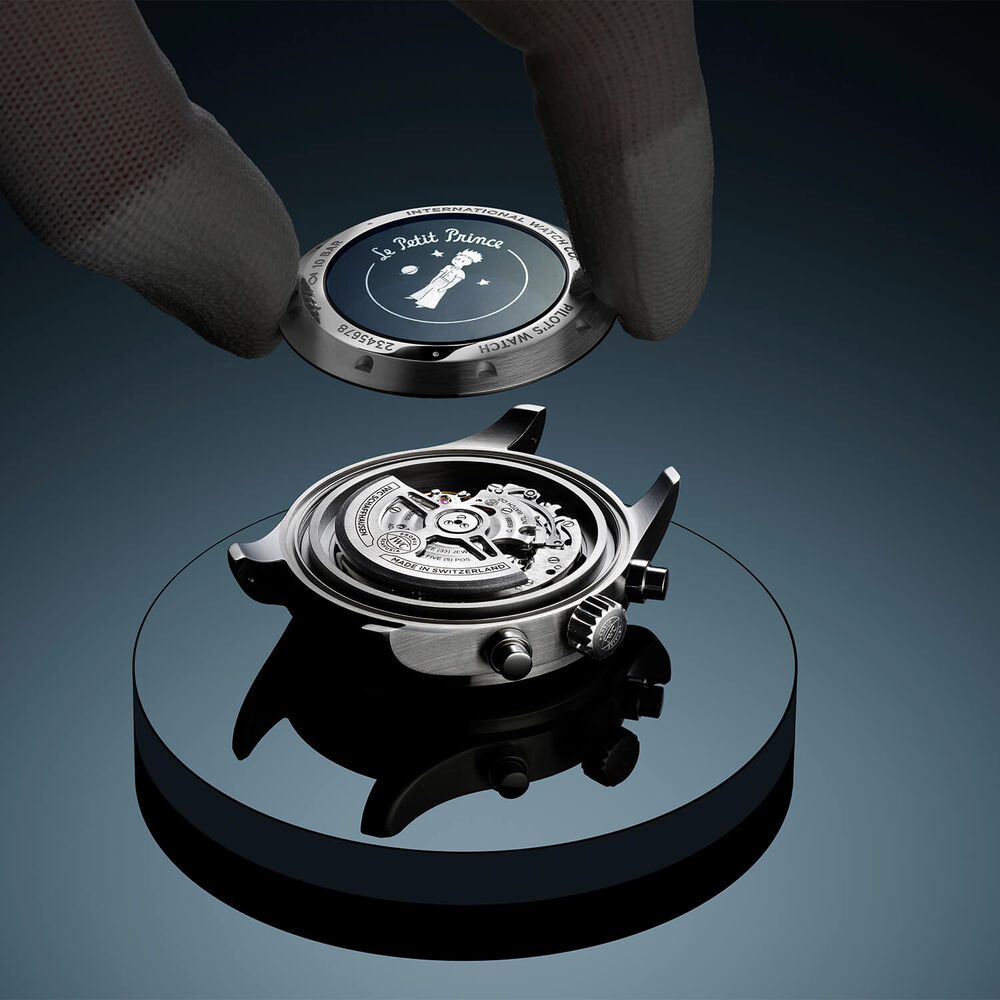 IWC Schaffhausen Pilot's Chronograph Le Petit Prince 41mm Blue Dial & Rubber Strap Watch