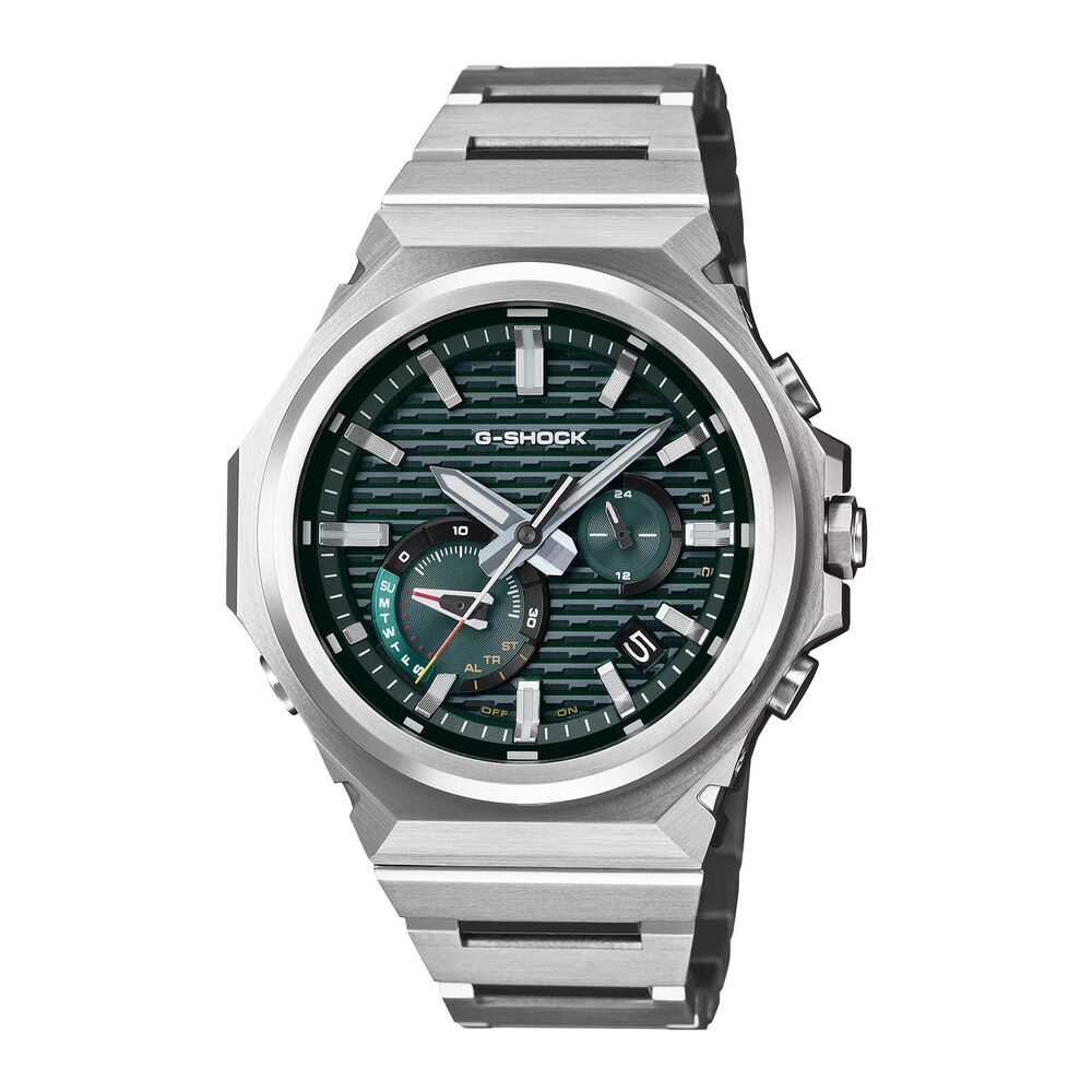 G-SHOCK G-STEEL 46.9mm Green Dial Stainless Steel Bracelet Watch image number 0
