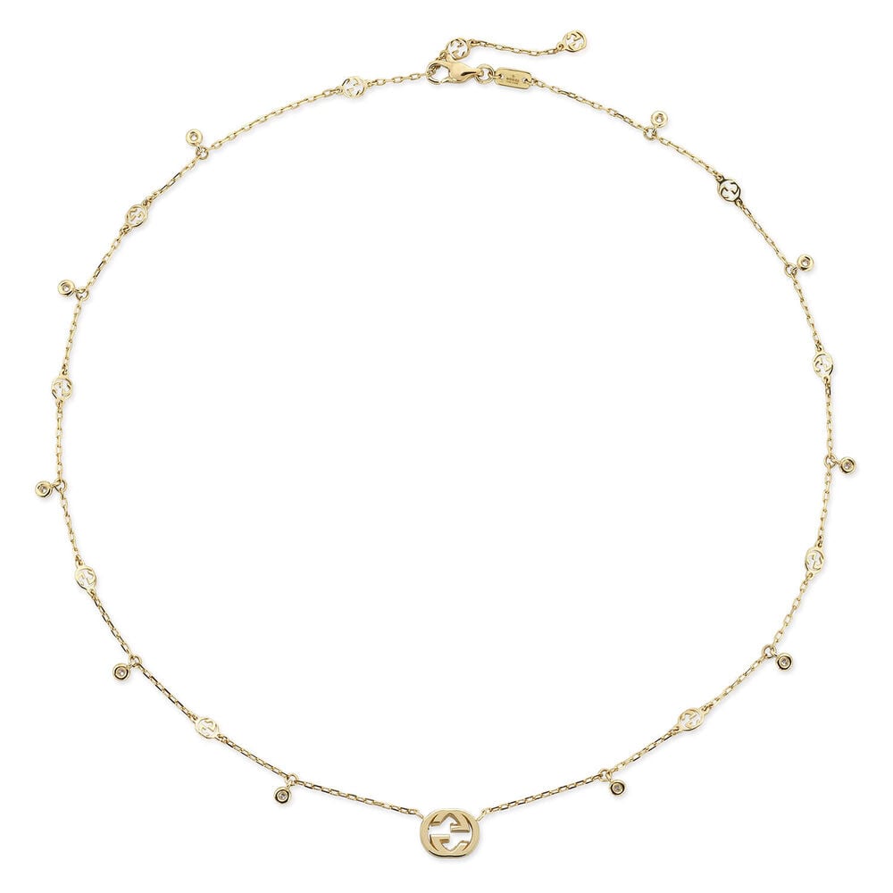 Gucci Interlocking Yellow Gold Diamond Necklet