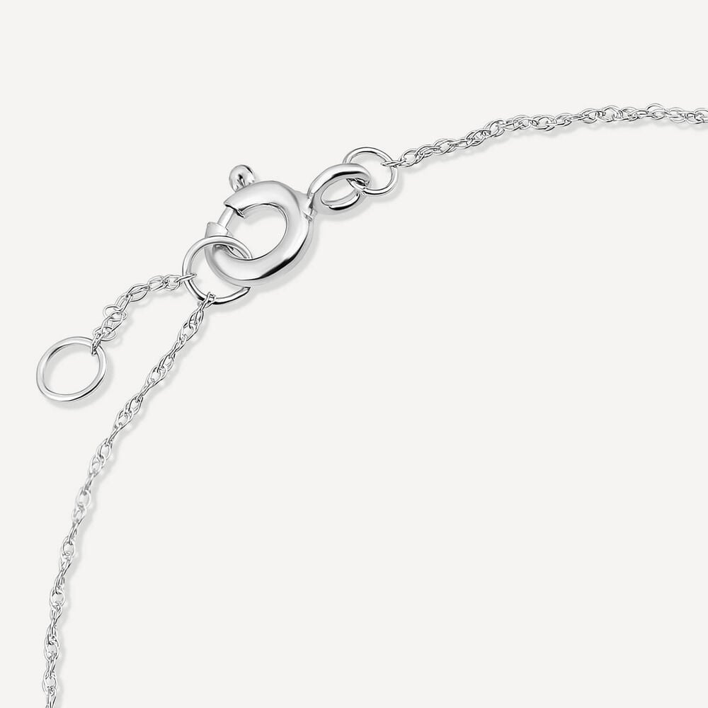 Born Kissed with Diamonds 9ct White Gold Lab Grown 0.20ct Oval Diamond Chain Bracelet image number 3