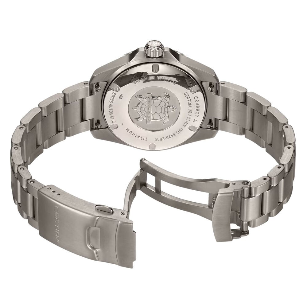 Certina DS Action Diver 38mm Grey Dial Titanium Bracelet Watch