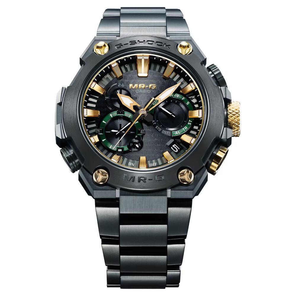 G-SHOCK MR-G 54.7mm Blue-Green Dial Titanium Bracelet Watch