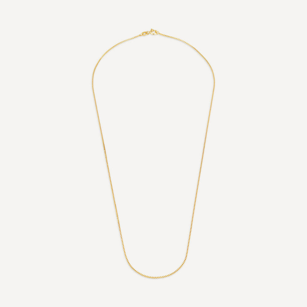 9ct Yellow Gold 20' Light Venetian Link Chain Necklace image number 2