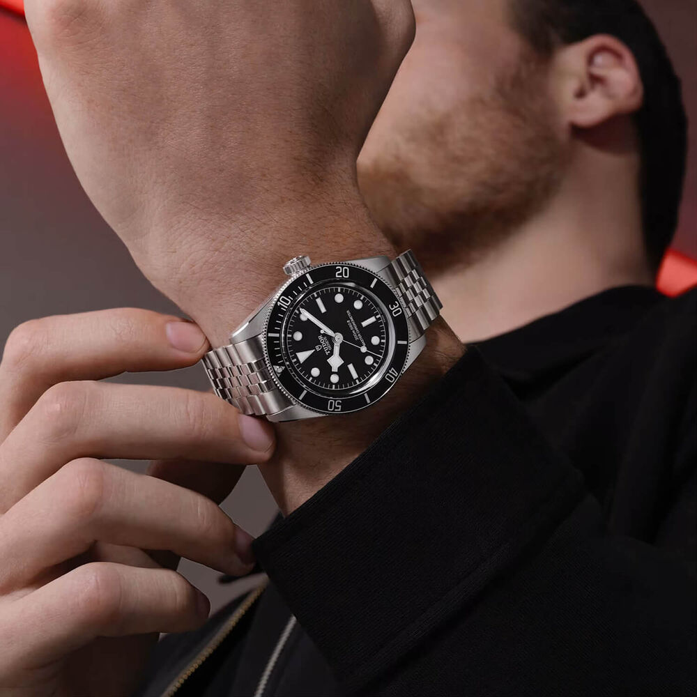 TUDOR Black Bay 41 Black Dial & Bezel 5-Link Steel Bracelet Watch image number 2