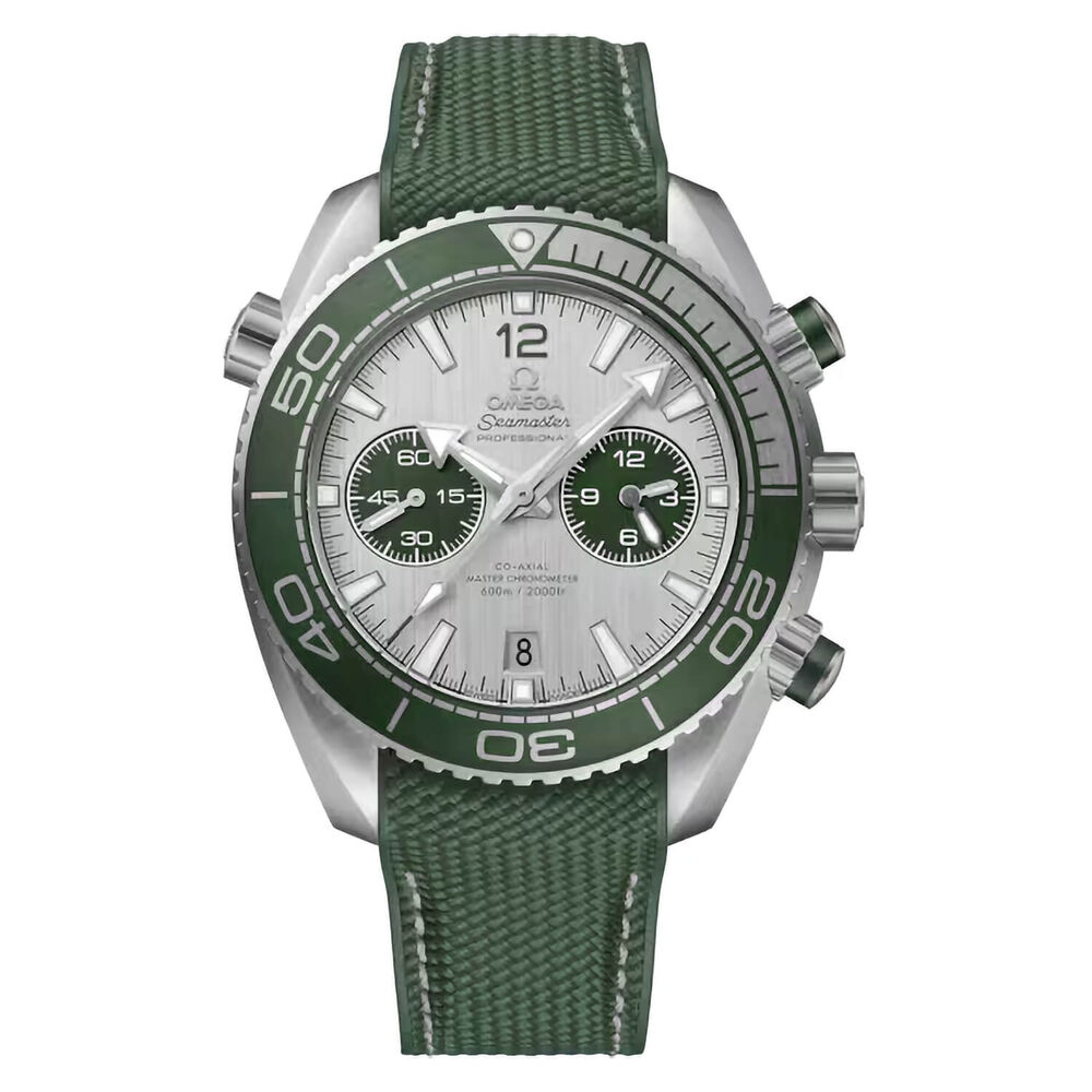 OMEGA Seamaster Planet Ocean 600M 45.5mm Grey Dial Green Rubber Strap Watch image number 0