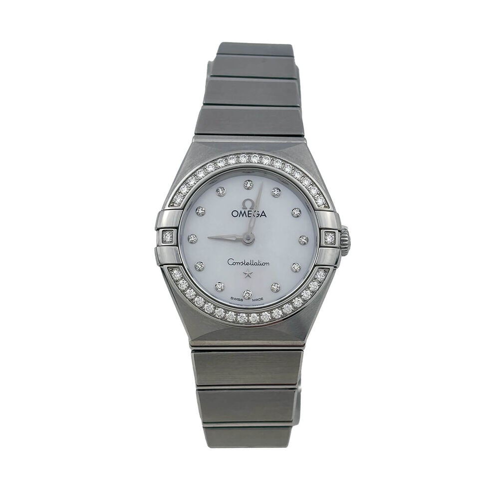 Pre-Owned OMEGA Constellation Ladies Quartz 25mm Mother of Pearl Steel Bracelet Watch image number 0