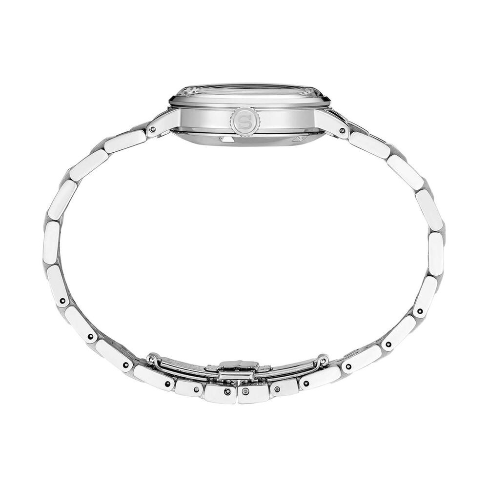 Seiko Presage 'Frozen Mojito' Diamond Cocktail Time 34mm Green Dial Steel Bracelet Watch image number 4