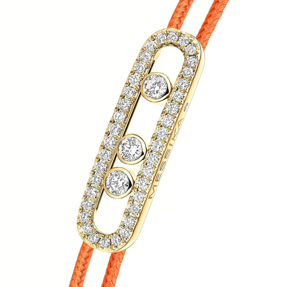 Messika Care(s) Yellow Gold 0.26ct Diamond Orange Cord Bracelet image number 2