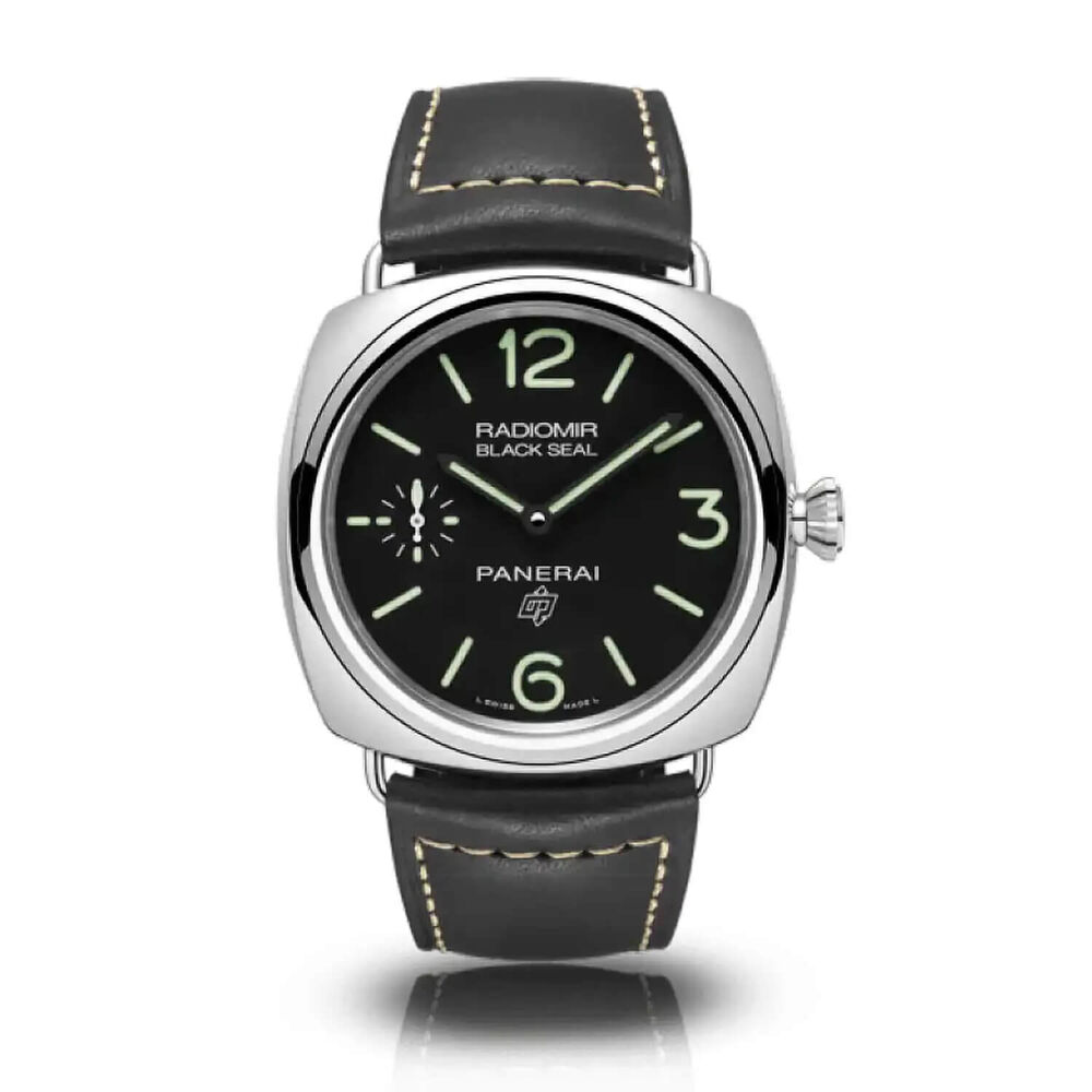 Panerai Radiomir 45mm Black Seal Logo Black Dial Strap Watch