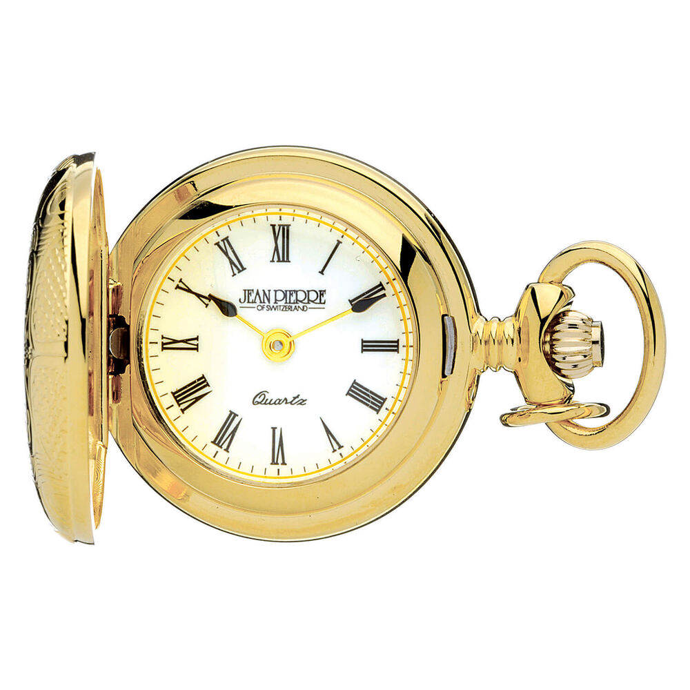 Jean Pierre gold-plated Hunter quartz pendant watch